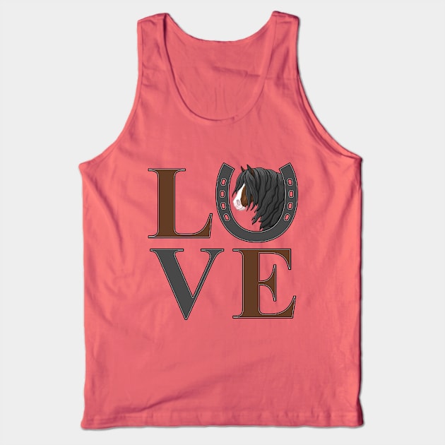 Brown Bay Gypsy Vanner Draft Horse LOVE Tank Top by csforest